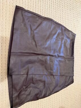 Old Navy Brown Faux Leather A-Line Skirt